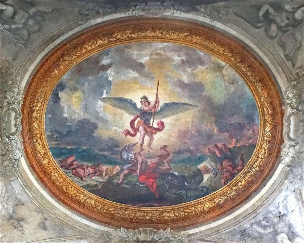 75006 Saint Sulpice Saint-Michel_terrassant_le_Démon_d'E._Delacroix_Jean Pierre Dalbera -_Flickr_-_dalbera.jpg